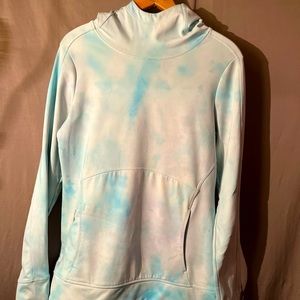 🦄🦄Athelta blue Tye dye jacket with hood and kangaroo pocket